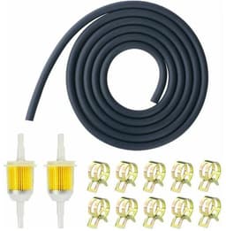 Brandstoffilterset voor motorfietsen, inclusief 2 dieselfilters, 2,8 m brandstofslang voor grasmaaiers en 10 slangklemmen geschikt voor scooters, motorfietsen, grasmaaiers en motoren. — thumbnail 1