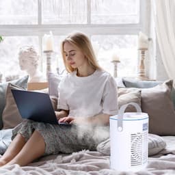 Airco -Mobiele airco - Aircooler - Draagbare airconditioners – Persoonlijke koelventilator met 3 windsnelheden en nachtlampje – 4-in-1 luchtkoeler en mini-airco, draagbaar voor thuis, kantoor, kamer, auto en camping — thumbnail 3