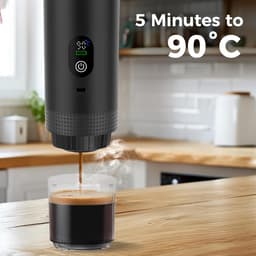 Koffiezetapparaat - Espresso machine - Verse koffie zetten - Compact design - 1-kops - Zwart — thumbnail 2