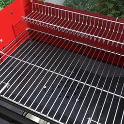 Outsunny-Holzkohlegrill-Metall, Kiefernholz-103L x 47B x 95H cm-Rot — thumbnail 3