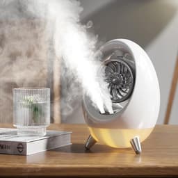 VHV-Mini Aircooler met Waternevel - Oplaadbare Mobiele Luchtkoeler met 2000mAh Accu - Gemakkelijk Schoon te Maken Ventilator met 4 Snelheden - Stille Luchtbevochtiger voor Slaapkamer en Kantoor — thumbnail 2