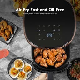 Compacte Airfryer - Heteluchtfriteuse - Gezond Koken - 9-in-1 Functies - 36 Liter - Zwart — thumbnail 3