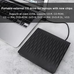 Externe CD DVD Drive - Draagbare Brander - Data Archiveren - USB 3.0 Snelheid - Compact Ontwerp - Zwart — thumbnail 4