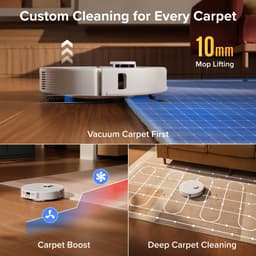 Roborock Qrevo S Pro-Robotstofzuiger–Alles-in-één multifunctioneel dockingstation–18500 Pa zuigkracht–Antiklitsysteem-Reactive Tech Obstakelvermijding-Intensieve tapijtreiniging 10 mm Dweilverhoging–Twee roterende dweilpads–Roborock app controle — thumbnail 2