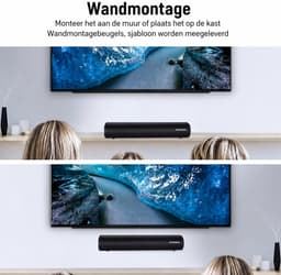 Mini soundbar - soundbar voor tv - computer-soundbar met Bluetooth 5.0 - bekabelde en draadloze pc-luidspreker - home-audiosysteem voor thuisbioscoop/gaming/projectoren — thumbnail 2