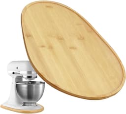 Keukenrobot Schuifmat - Apparaat Glijplank - Gemakkelijk Verplaatsen - Natuurlijk Houten Materiaal - 38.7 x 27.5 cm - Houtkleur — thumbnail 1