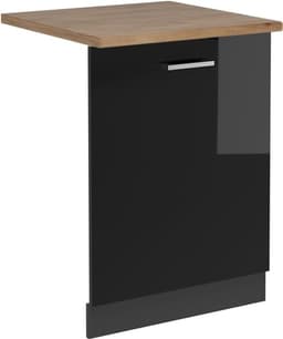 Vaatwasserfrontpaneel - Keukenfront - Keuken Integratie - Hoogglans Afwerking - 60 cm Breed - Zwart — thumbnail 1