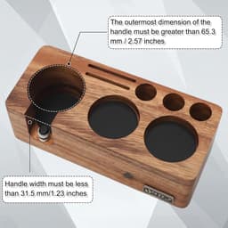 Tamper Station - Tamping Station - Espresso Voorbereiding - Massief Walnoothout - 51-54mm — thumbnail 2