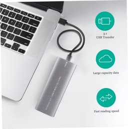 Housoutil Draagbare USB Type C Externe Hard Drive met Datakabel Ultra Behuizing Geschikt voor Laptops Routers voor Capaciteit Gegevensoverdracht — thumbnail 4