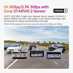 Dashcam GPS - Autocamera Recorder - Veilige Rit - Quad HD Resolutie - 10x10x15 cm - Zwart — thumbnail 2
