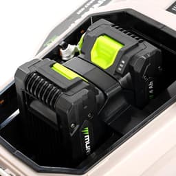 Accugrasmaaier - Draadloze grasmaaier - Gazon onderhoud - Dubbele accu aandrijving - 37 cm snijbreedte - Groen zwart grijs — thumbnail 3