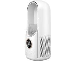 Mini aircooler - 6 snelheden, bladloos ontwerp, USB, timer, luchtkoeler voor bureau slaapkamer en thuiswerkplek - Wit