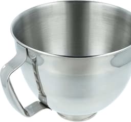 Mixkom - Roestvrij Staal - Beslagkom - Mengkom - Keukenmachine - Bakken - Met Handvat - Vaatwasserbestendig - 5 Liter - 22cm Diameter - Zilver — thumbnail 4