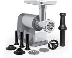 Elektrische hakmolen - Keukenmachine - Snel ingrediënten hakken - Grote aluminium schaal - 5100 Gram capaciteit - Grijs