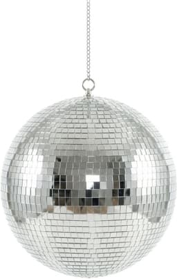 KIMU® Discobal zonder Motor Ø 30 cm Middelgroot - Discobol Zilver Spiegeltjes 10 x 10mm - Spiegelbol Disco Bal Bol - Kinderkamer Feestje Discolamp Decoratie Space Planeet Festival — thumbnail 1