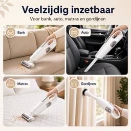 Draadloze steelstofzuiger - 15000 Pa - 4 in 1 - HEPA - 30 min - Incl. 2x HEPA-filter & 2x Dweilpads - Wit — thumbnail 3