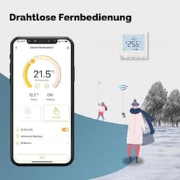 Slimme Vloerverwarming Thermostaat - App Bediening - Energie Besparen - Spraakgestuurd - 10 x 10 x 6 cm - Wit — thumbnail 4