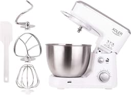 Keukenmachine 4 Liter, 1000W, 6 Snelheden, Planeetbeweging, Roestvrijstaal Kom, Met Accessoires (Kneedhaak, Roerhaak, Garde) - Voor Brood, Pasta, Slagroom — thumbnail 1
