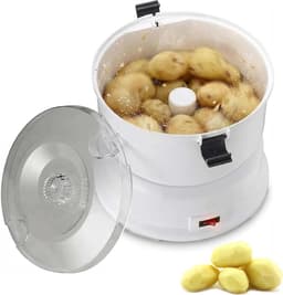 Elektrische Aardappelschilmachine - Automatische Schilder - Snel Groenten Schillen - Intelligente Schil-aanpassing - 1kg Capaciteit - Wit — thumbnail 1