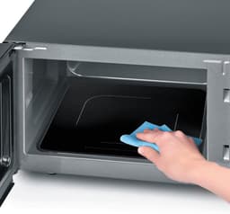 Magnetron met Grill - Oven Apparaat - Eten Opwarmen - Platte Bodem - 20 Liter - Zwart RVS — thumbnail 5