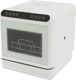 Tafelvaatwasser - Mini vaatwasser - Snel servies reinigen - 6 couverts capaciteit - 6 liter reservoir - Wit — thumbnail 1