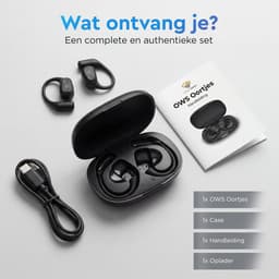 Golden Sound Open Ear oortjes - Sport oordopjes - Oortjes draadloos - Draadloze oordopjes - Audio - Hardlopen - 40 uur batterijduur - Bone Conduction - IPX6 Spatwaterdicht - Oortjes - Zwart — thumbnail 5