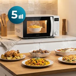 Digitale magnetron - Compact apparaat - Snelle maaltijden - 3DWave technologie - 20 liter inhoud - Wit — thumbnail 2