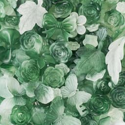 100 gram groene matte acryl kralen mix met bloemen, bogen, vlinders en bladeren voor het maken van unieke DIY sieraden en creatieve projecten — thumbnail 4