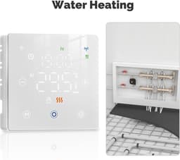 Slimme Thermostaat - Boiler Thermostaat - Verwarming Regelen - Vorstbeveiliging - 86 x 86 mm - Wit — thumbnail 3