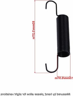 2 stuks trekveer, terugtrekveer 133503 532169022, compatibel met Husqvarna AYP Craftsman, weerbestendige stalen veer voor spanrol, reserveonderdeel voor zitmaaier en grasmaaier, duurzame vervangingsonderdelen voor tuinmachines — thumbnail 5