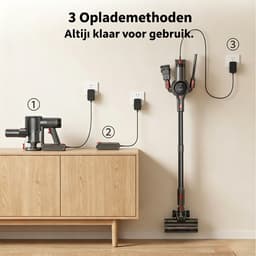 Prasky P1MAX - Steelstofzuiger Draadloos - 65000Pa - 50 Minuten - Afneembare Batterij - Geluidsniveau 70 dB — thumbnail 5