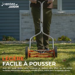 Handmaaier - Grastrimmer Cilinder - Gazon Onderhoud - Precisie Knipsysteem - 35cm Snijdbreedte - Oranje — thumbnail 5
