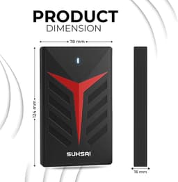 Externe harde schijf - Draagbare opslag - Gegevens opslaan - Plug-and-play functie - 500 GB - Zwart — thumbnail 5