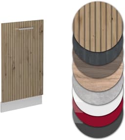 Vaatwasserfrontpaneel - Vaatwasserdeur Paneel - Keuken Integratie - R-Line Stijl - 45 cm - Artisanaal eiken — thumbnail 5
