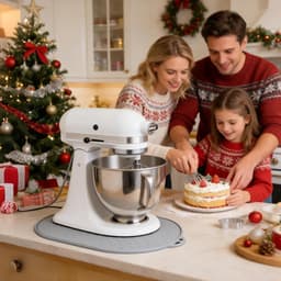 Keuken Mixer Mat - Apparaat Schuifkussen Mover - Moeiteloos Mixen - Aanrecht Bescherming - 40.2x27.1cm - Grijs — thumbnail 3