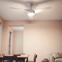 Fantiluxe - Felix - Plafondventilator met verlichting - Wit - Ø132cm - Afstandsbediening - Met lamp - Plafond ventilator - Slaapkamer — thumbnail 4