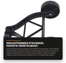 Dailygoods- Draadtrimmer Steunwielen - Verstelbare Hoogte - Universeel Compatibel - Duurzaam Kunststof - Extra Stabiliteit - Voor Grasmaaier - Grasmaaierwielen — thumbnail 5