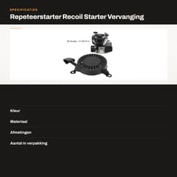 Dailygoods- Repeteerstarter Vervanging 14 165 07 S - Recoil Starter - Motorstarter - Geschikt voor XT650/XT675/XT700 - ABS/Aluminiumlegering - Inclusief 1 Starter - Startmotor — thumbnail 3