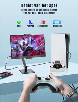 AHD® Professionele Portable Monitor - USB-C - 15.6 Inch - Draagbare Monitor - Portable Monitor Voor Laptop - Zwart - 1cm x 36cm x 22cm — thumbnail 3