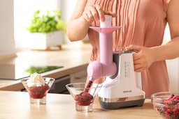 Keukenmachine - Snijmachine Rasper - Groente Fruit Snijden - 5 Interne Accessoires - 150 Watt - Wit — thumbnail 2
