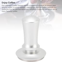 Koffie Tamper - Koffie Sabotage - Espresso Bereiden - Gekalibreerde Constante Druk - 58 mm - Zilver — thumbnail 2
