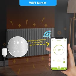 Slimme WiFi Radiator Thermostaatknop Programmeerbaar Zonder Hub Geschikt voor Alexa & Google Home — thumbnail 3