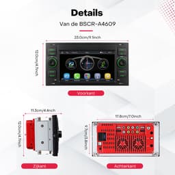 Boscer Draadloos Apple CarPlay & Android Auto Autoradio - 7 Inch Scherm - Geschikt voor Ford Fiesta, Focus, Mondeo, Transit, Kuga, C-Max, S-Max, Galaxy & Connect - Bluetooth - Achteruitrijcamera & Microfoon — thumbnail 5