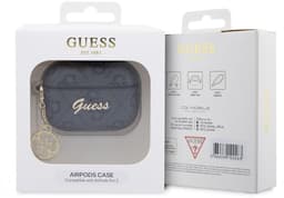 Guess 4G PU Leather Case - Apple Airpods Pro 2 (2e generatie met modelnummers A2700 en A2968) - Grijs — thumbnail 4