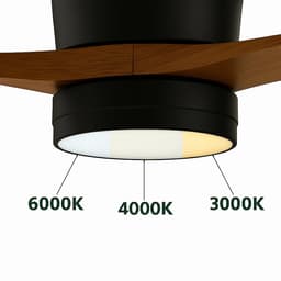 LED Plafondventilator | Zwart | 18W | 1440 lumen | CCT - Kleurwissel | Niet dimbaar — thumbnail 4