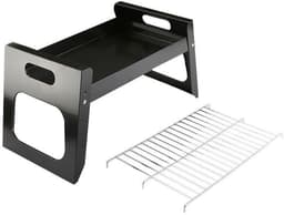 ZYLARO Opvouwbare Houtskoolbarbecues - Tafelbarbecue houtskool - Smoker mini barbecue - tafel bbq - Camping barbecues - Zwart — thumbnail 2