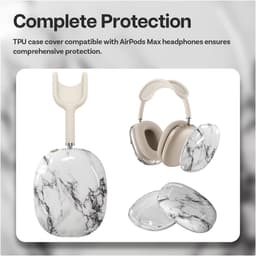 MMOBIEL Beschermhoes voor AirPods Max Hoofdtelefoons – Zachte TPU Oorschelpen Beschermhoes – Anti-Kras Beschermende Cover – Keramisch Wit — thumbnail 3