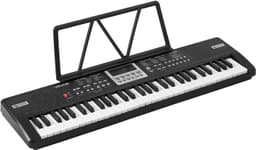 VEVOR Digitale Piano met 61 Toetsen, Semi-Gewogen, Elektrisch Keyboard voor Beginners en Muziekliefhebbers, 100 Geluiden en Ritmes, met HiFi Stereoluidsprekers, Lessenaar en USB/MIDI-Aansluiting — thumbnail 1