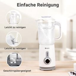 3-in-1 Blender - Keukenmachine Mixer - Smoothies Maken - 3 Speciale Containers - 125 Liter - Wit — thumbnail 2
