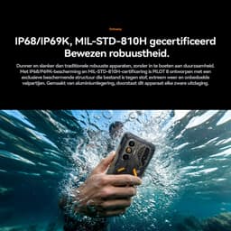 OSCAL PILOT 8 Robuuste Smartphone 5G - 48GB(12+36) RAM - 256GB ROM - 6,83inch 120Hz - 10000 mAh 55W - Android 16 - 108MP+50MP camera - WiFi 7 - IP68/IP69K - GPS NFC - Zwart — thumbnail 2